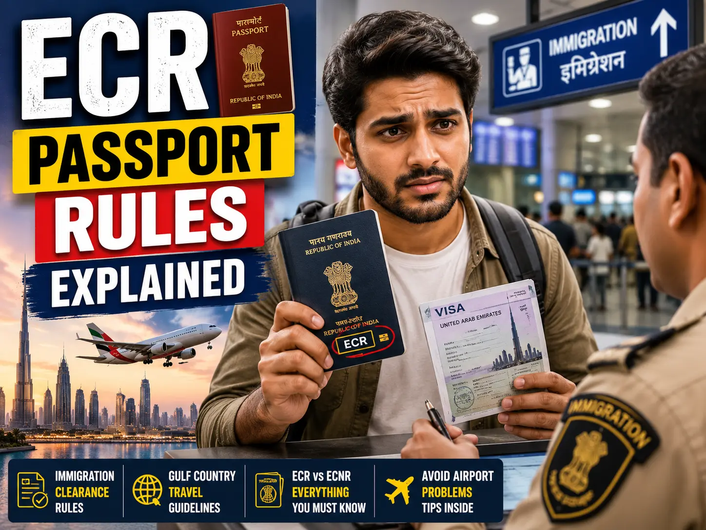 ECR Passport Explained: Countries, Immigration Rules & Visa Tips for Indians