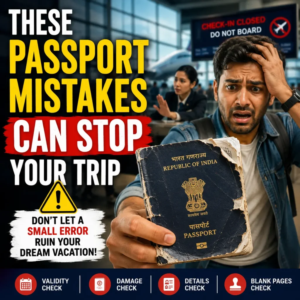 Damaged passport can ruin your trip - AI Generated