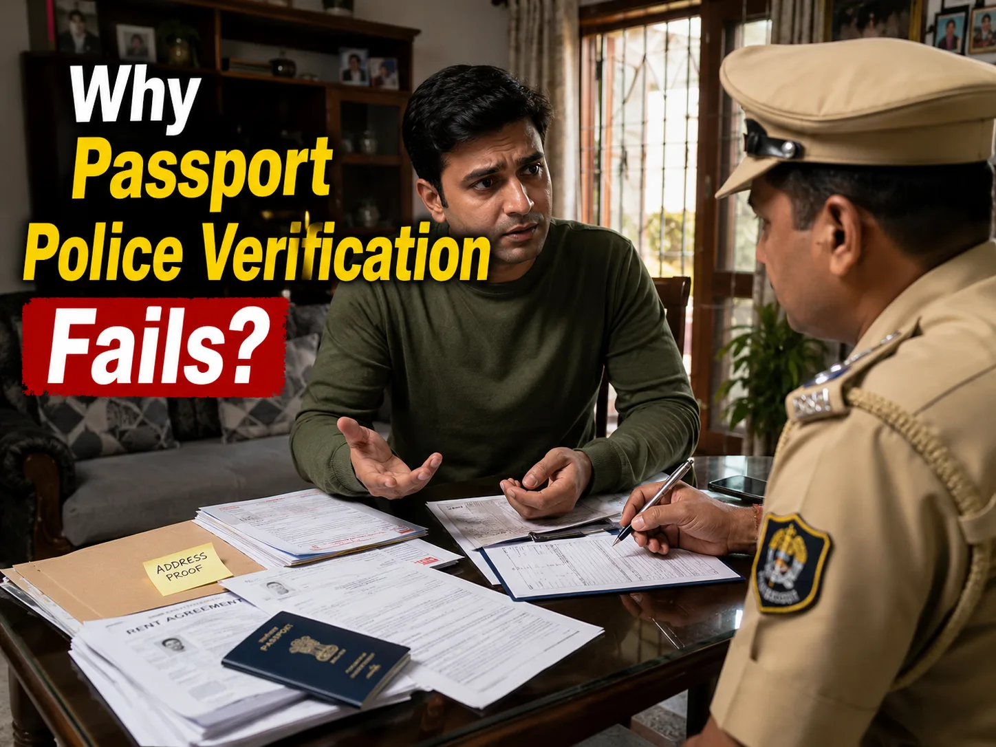 Indian passport police verification failed issue and solution guide 2026