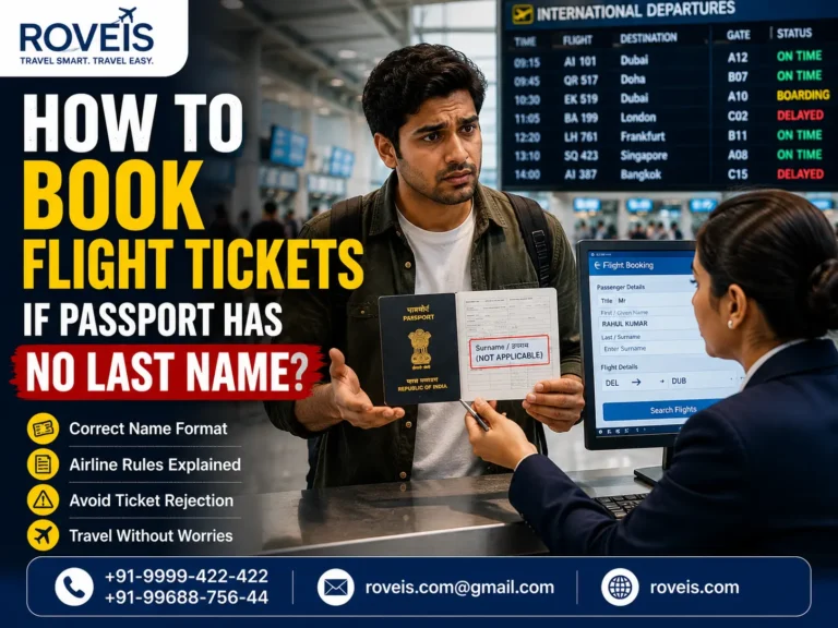 How to Book Flight Tickets if Passport Has No Last Name - Roveis.com