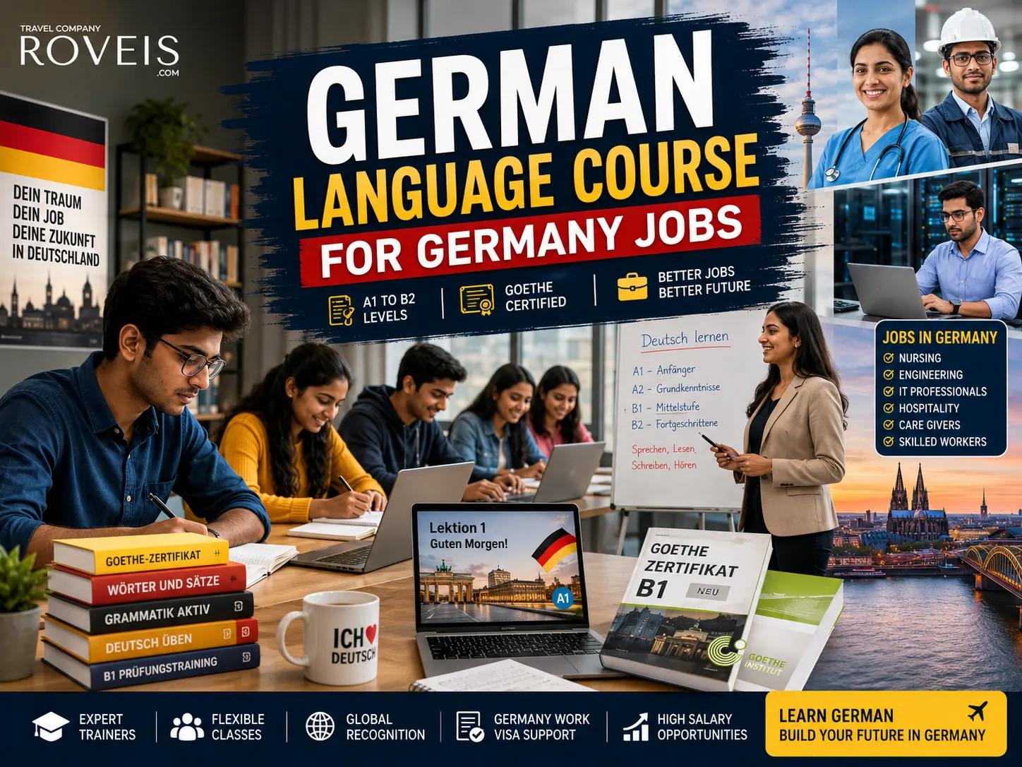 Jobs in Germany? Start With These German Language Courses in India - Roveis.com