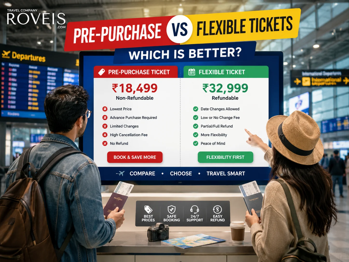 Pre-Purchase Tickets vs Flexible Tickets: Which One Saves More Money in 2026? - Roveis.com