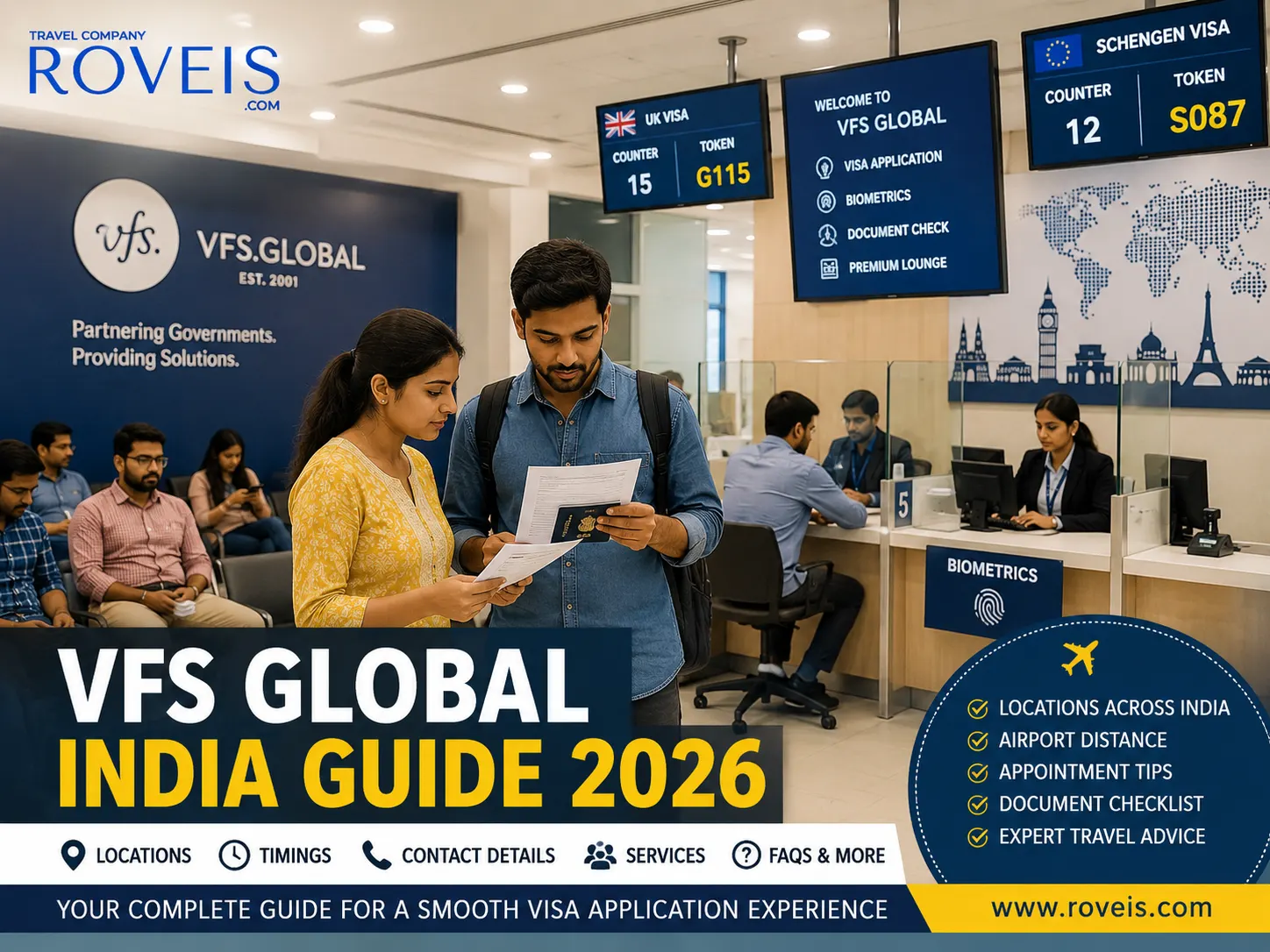 VFS Global India Guide 2026: Locations, Timings, Contact Details & More - Roveis.com