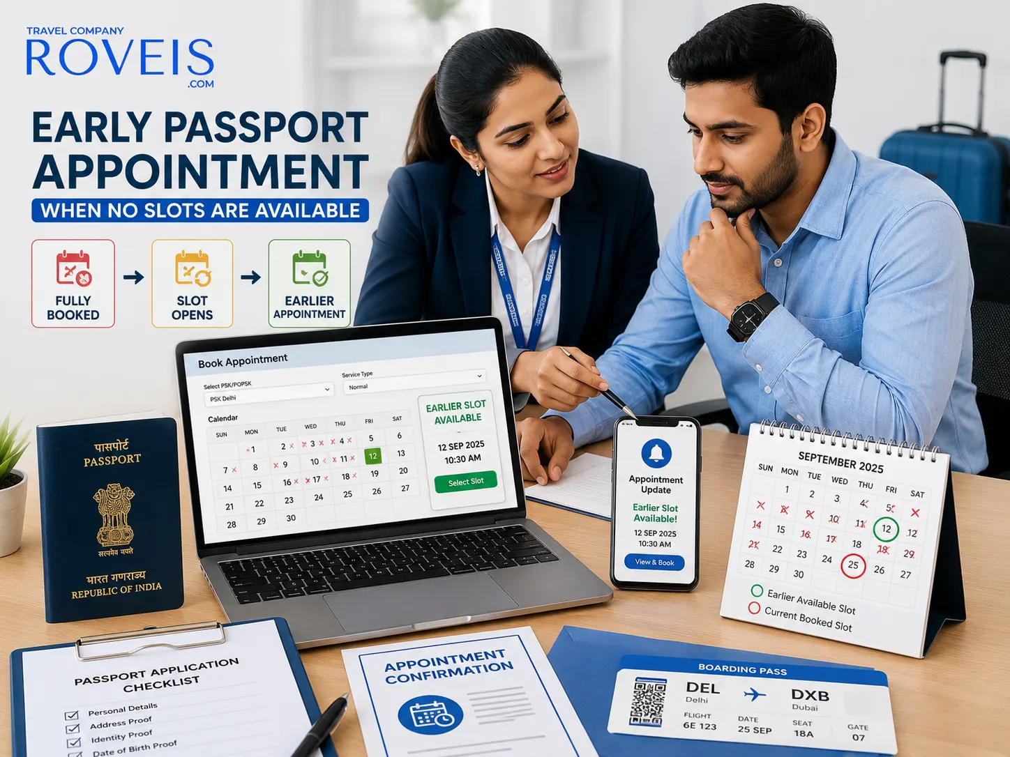 How to Get an Early Passport Appointment When No Slots Are Available - Roveis.com